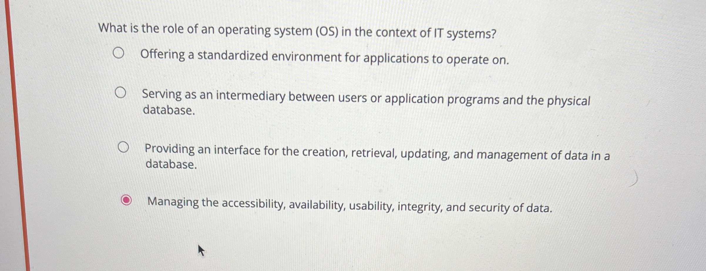 What is the role of an operating system ( OS ) in