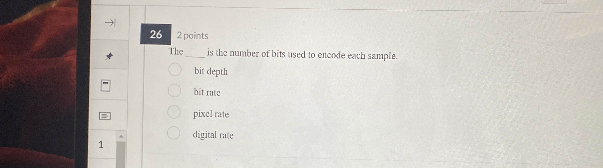 2 6 2 points The is the number of bits used to