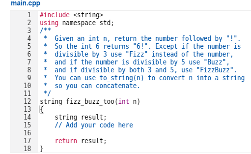 I need help in c + + please main.cpp #include
