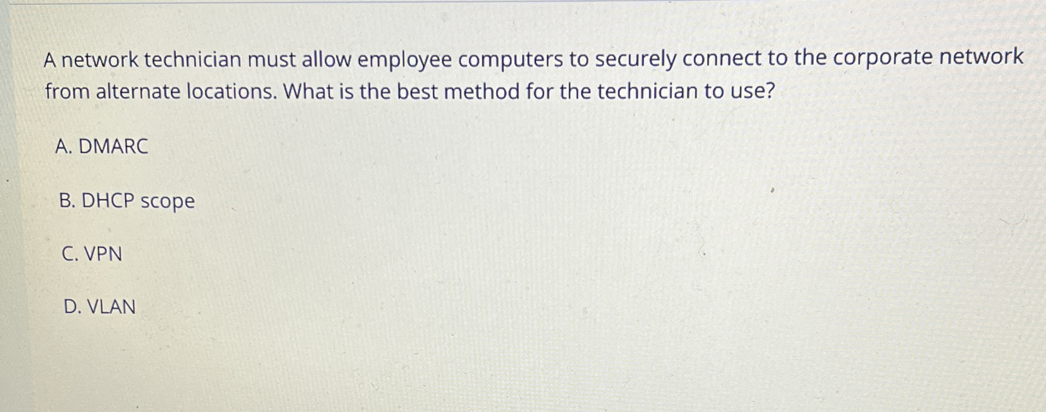 A network technician must allow employee