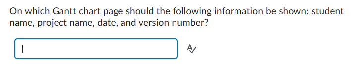 On which Gantt chart page should the following