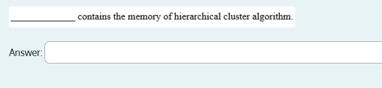 contains the memory of hierarchical cluster
