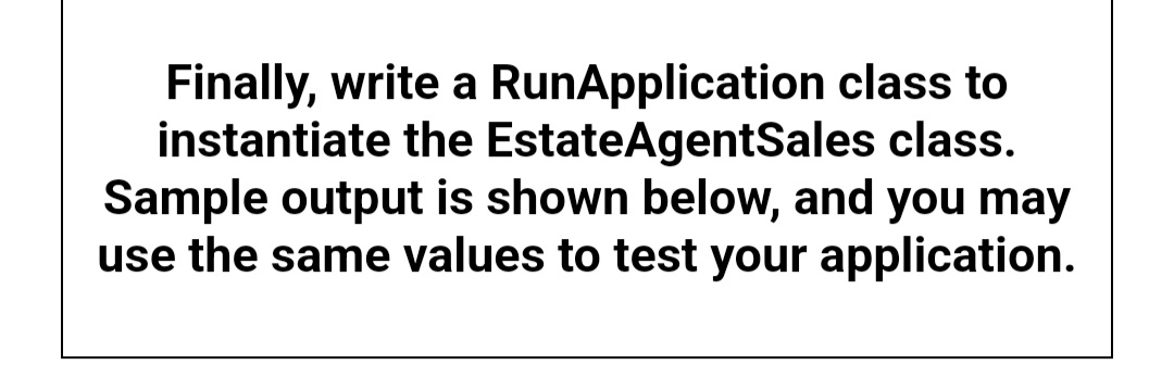 please write a java code. Design a console