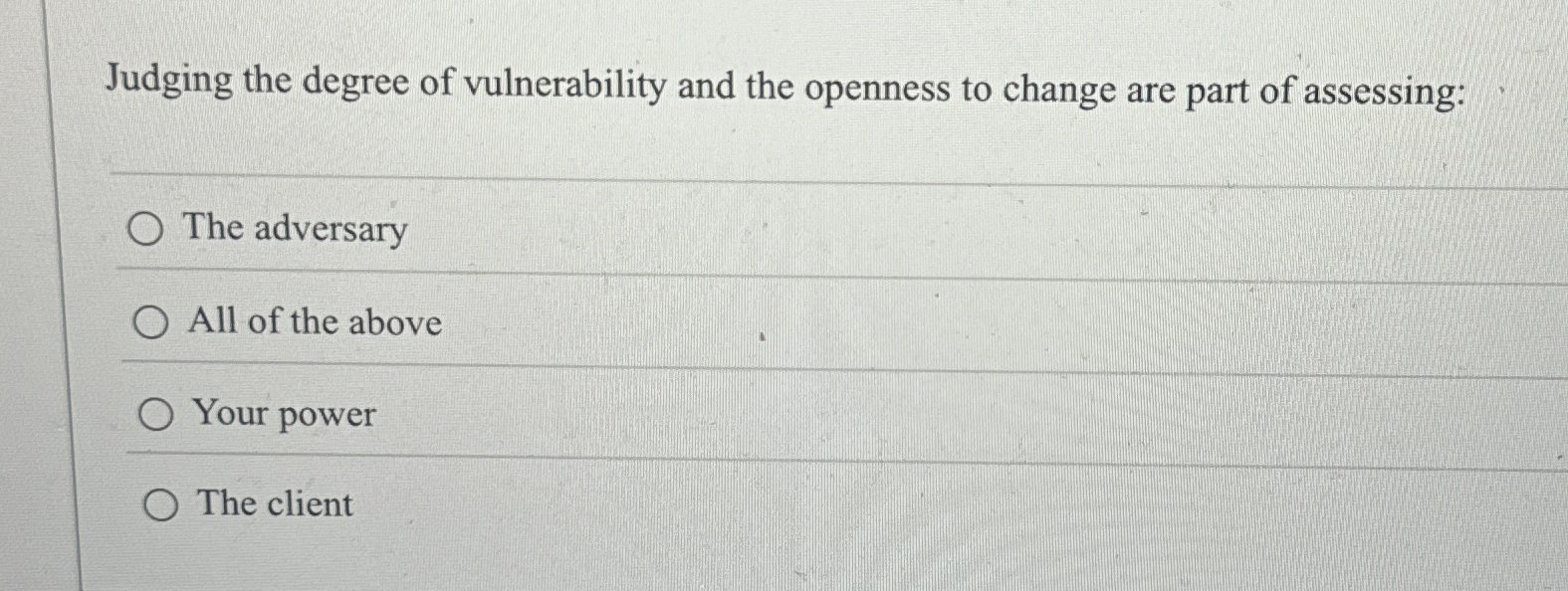 Judging the degree of vulnerability and the