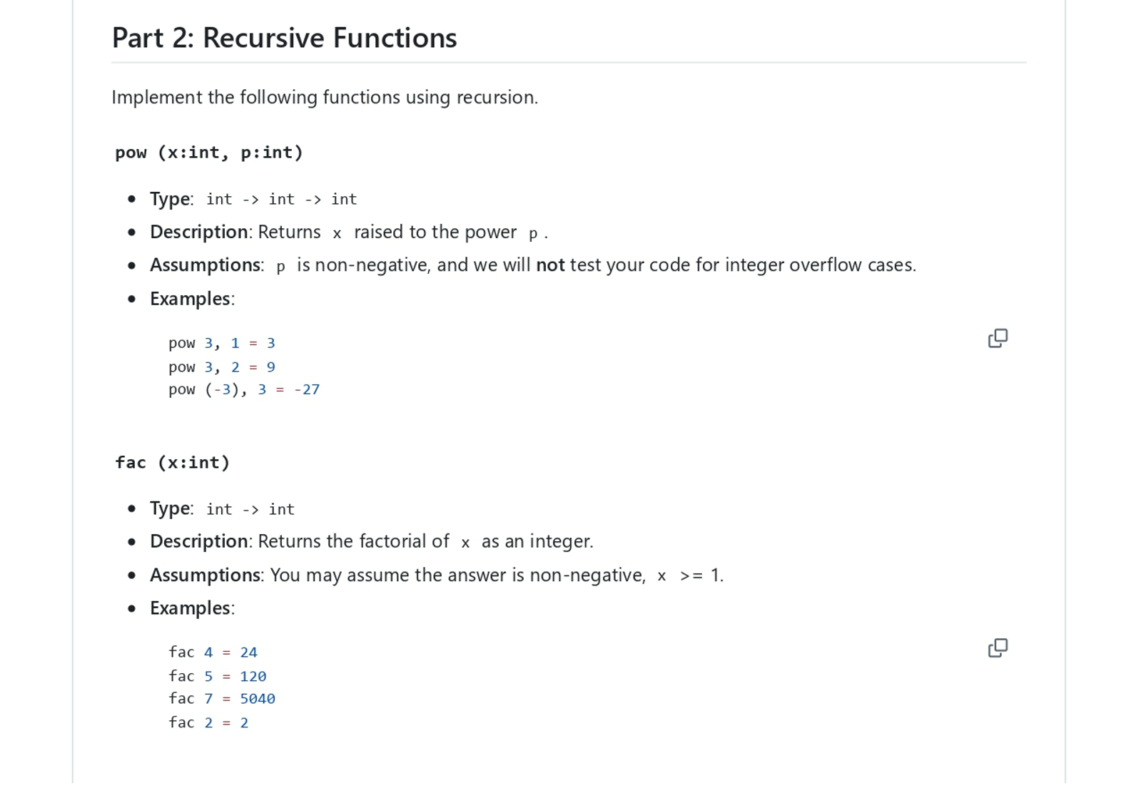 Please do the code for this in OCaml. Part 2 :