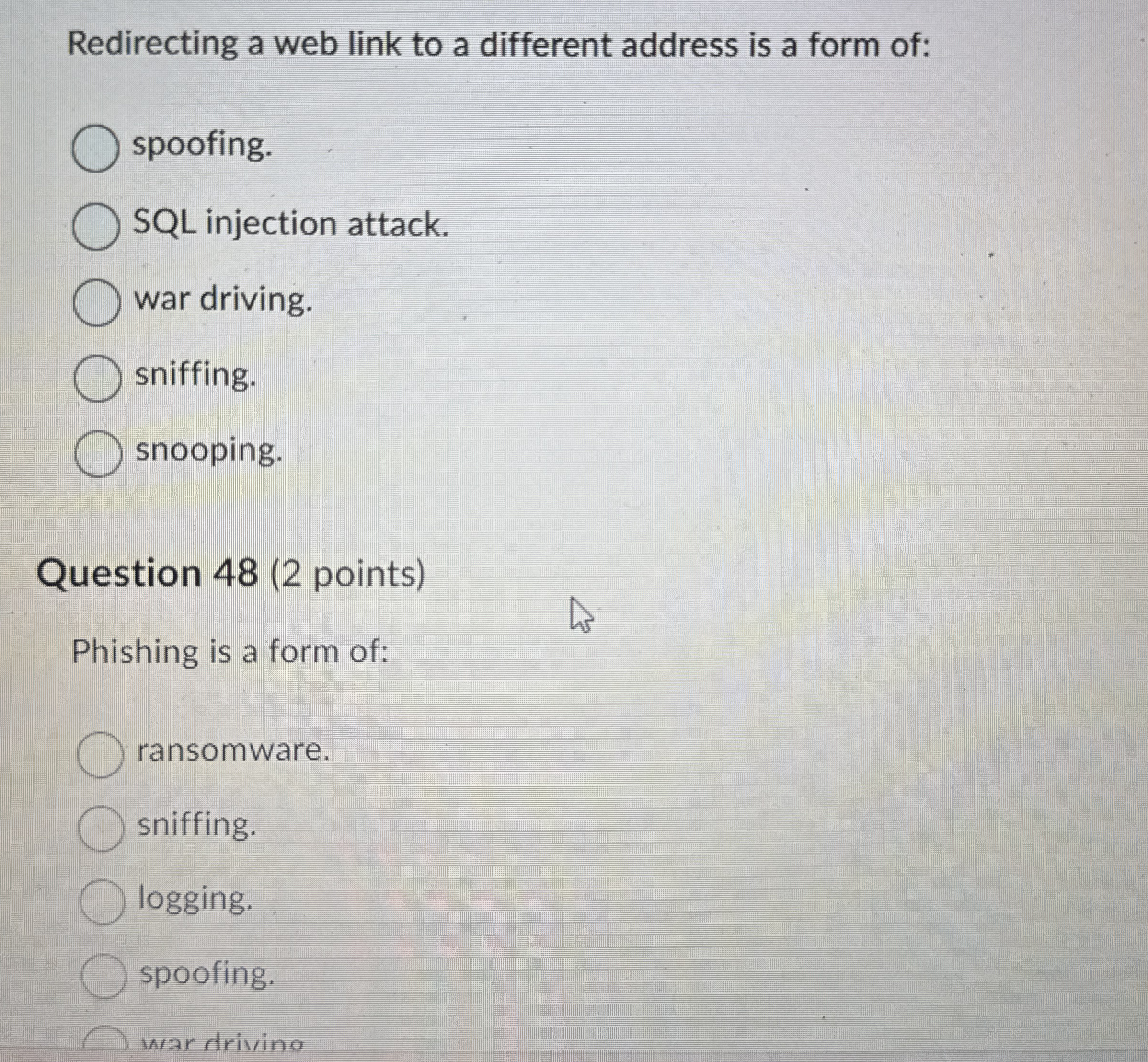 Redirecting a web link to a different address is