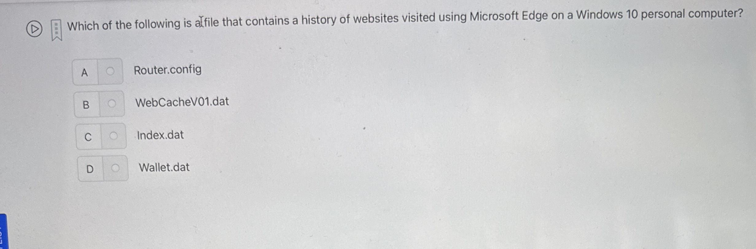 ( D ) Which of the following is affile that
