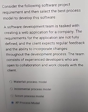Consider the following software project