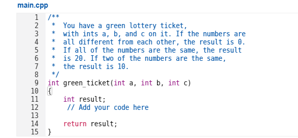 I need help in c + + on this problem main.cpp / *