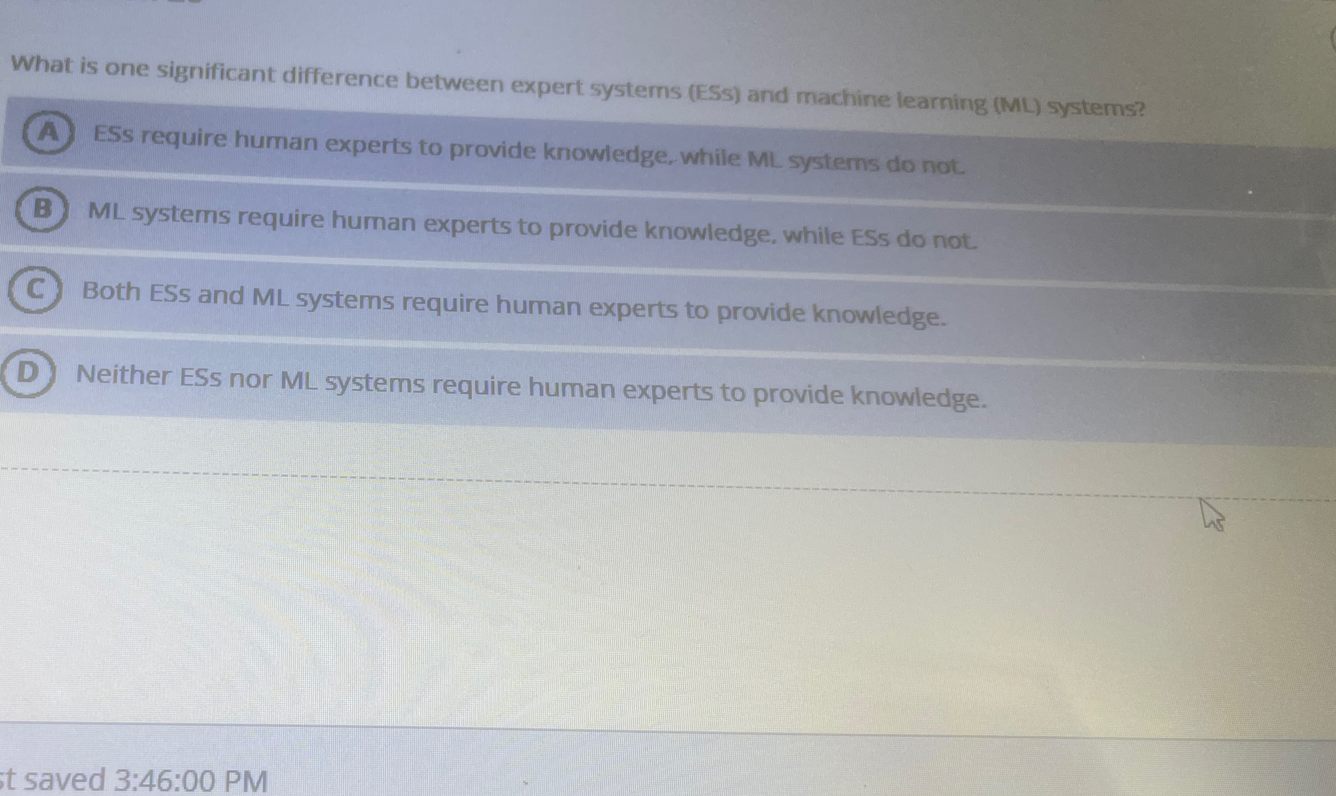 What is one significant difference between expert