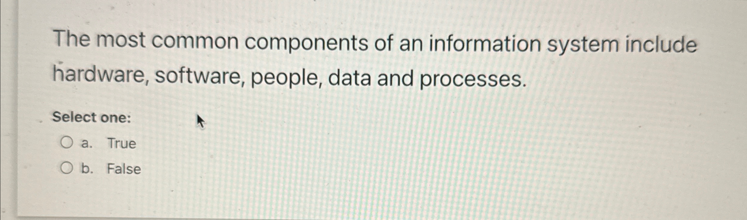The most common components of an information