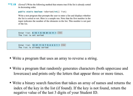 * * 7 . 1 9 ( Sorted ? ) Write the following