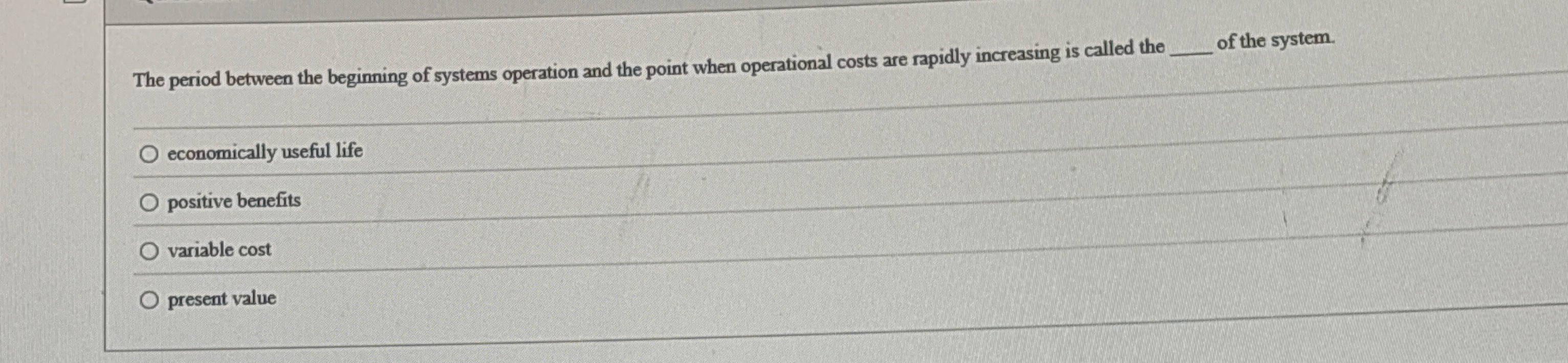 The period between the beginning of systems