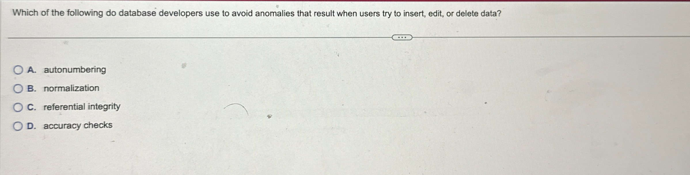Which of the following do database developers use