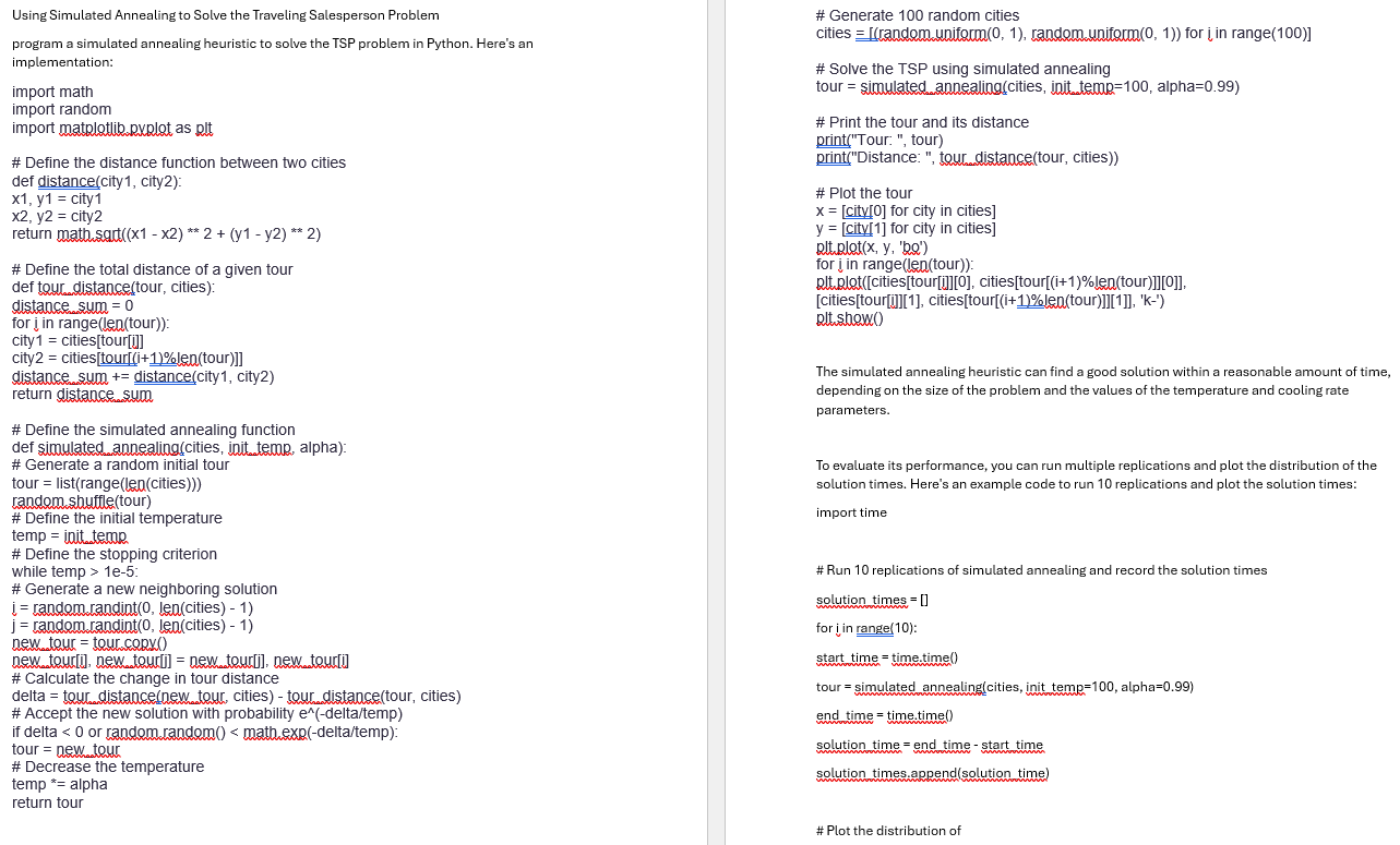 # Generate 1 0 0 random cities cities = [ (