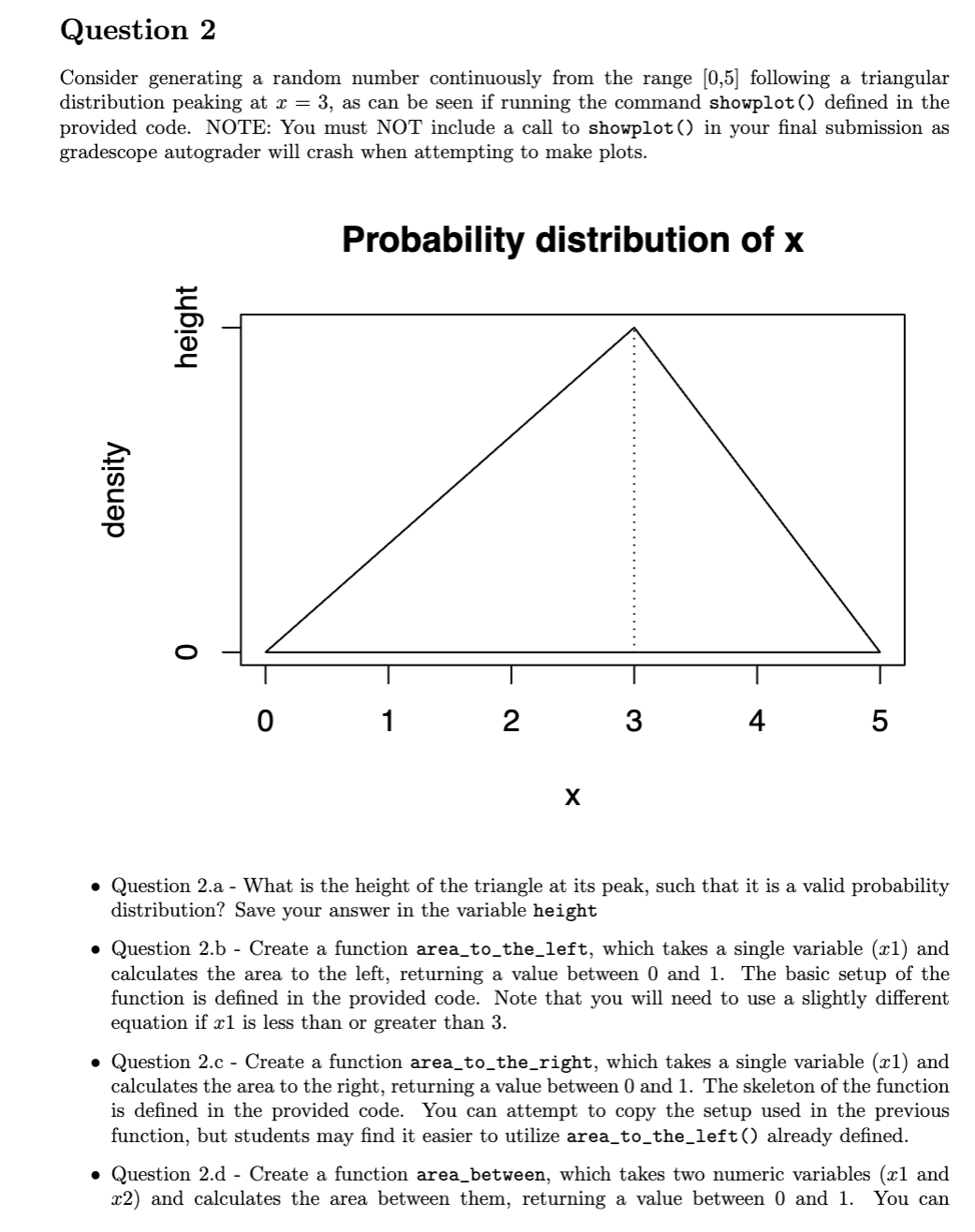Question 2 . a - What is the height of the