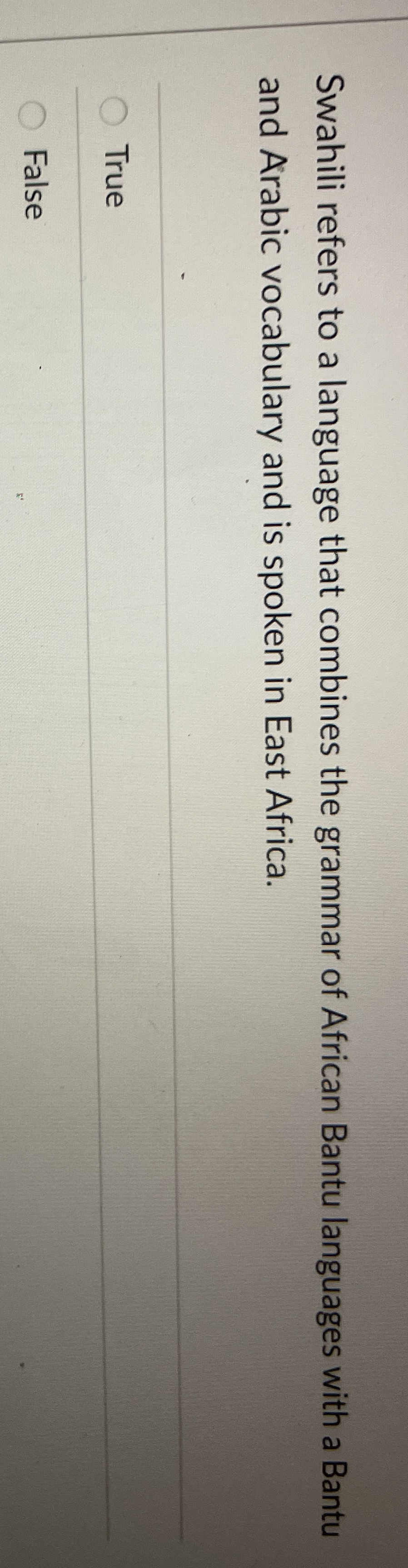 Swahili refers to a language that combines the