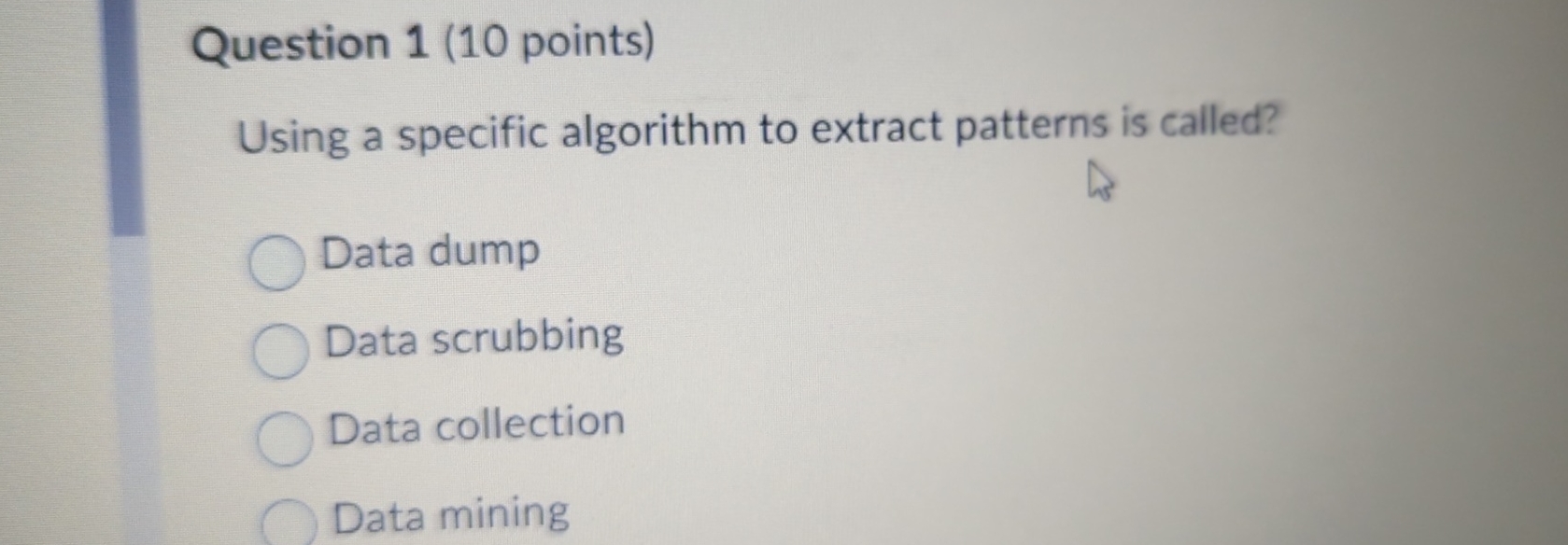 Question 1 ( 1 0 points ) Using a specific