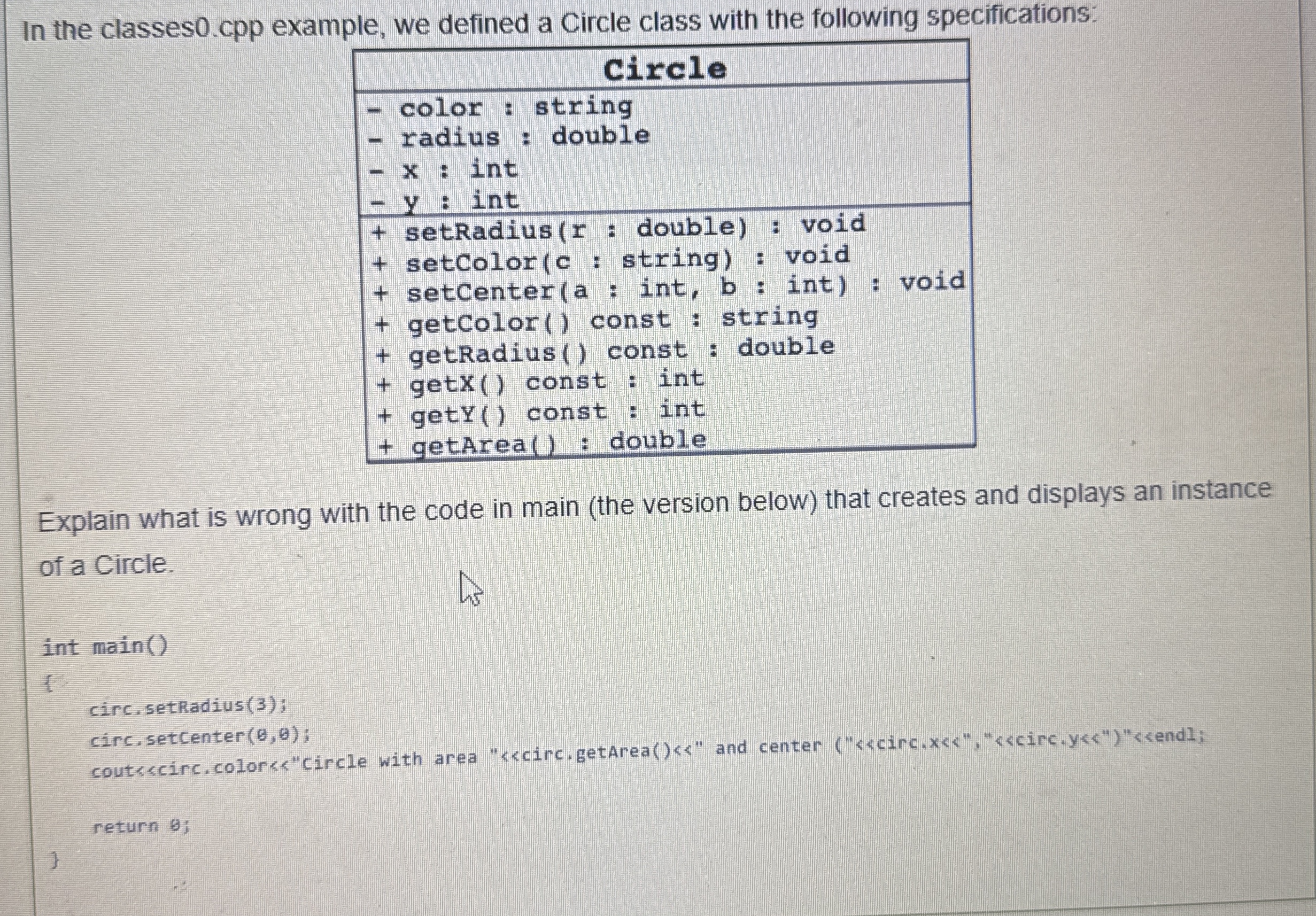 In the classes 0 . cpp example, we defined a