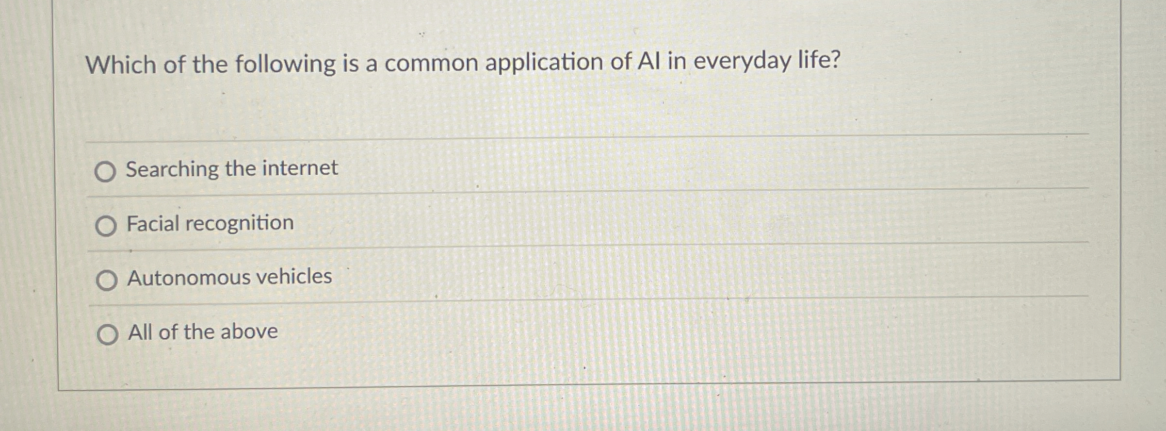 Which of the following is a common application of
