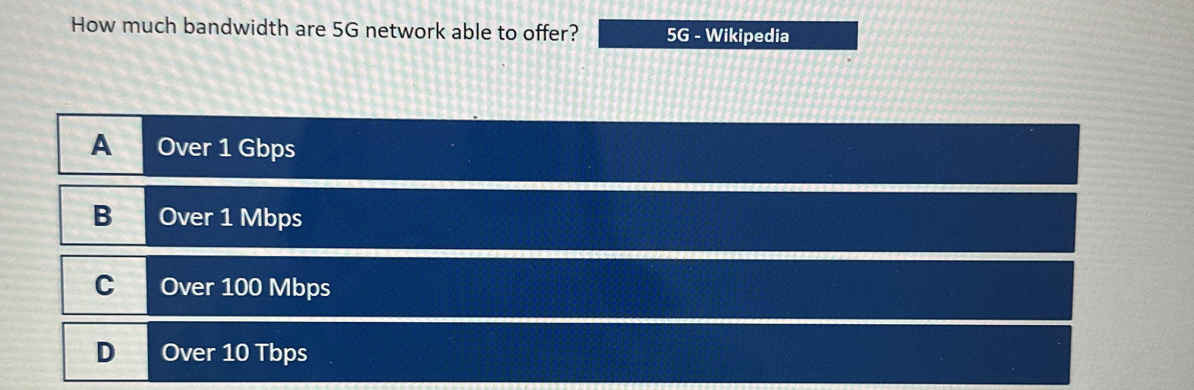 How much bandwidth are 5 G network able to offer?