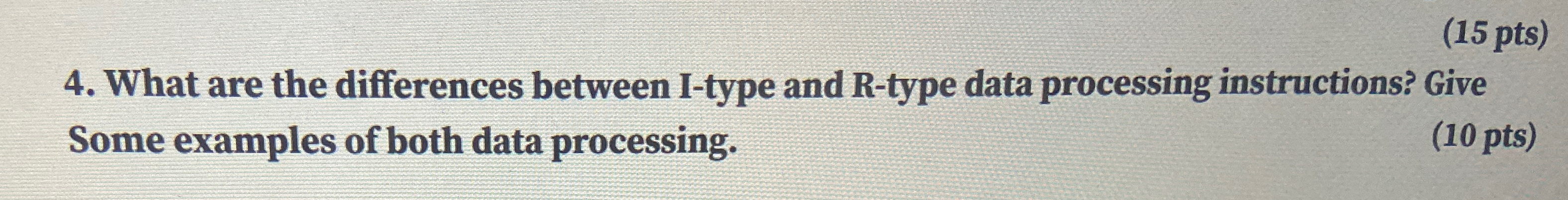 What are the differences between I - type and R -
