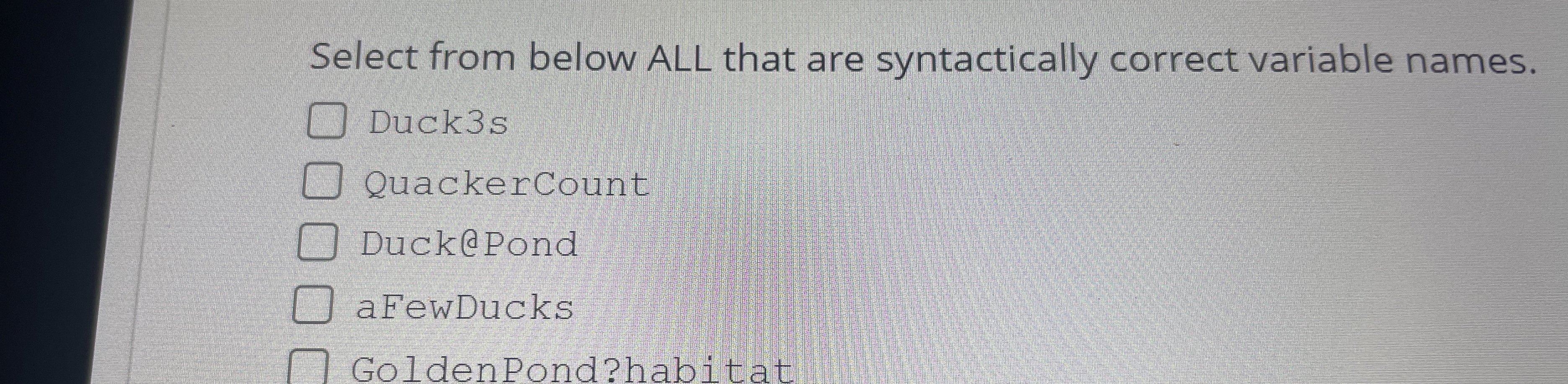 QUESTION 2 0 Given that a is 4 and b is 1 , is