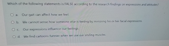 Which of the following statements is FALSE