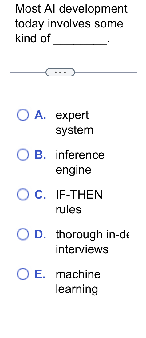 Most AI development today involves some kind of A