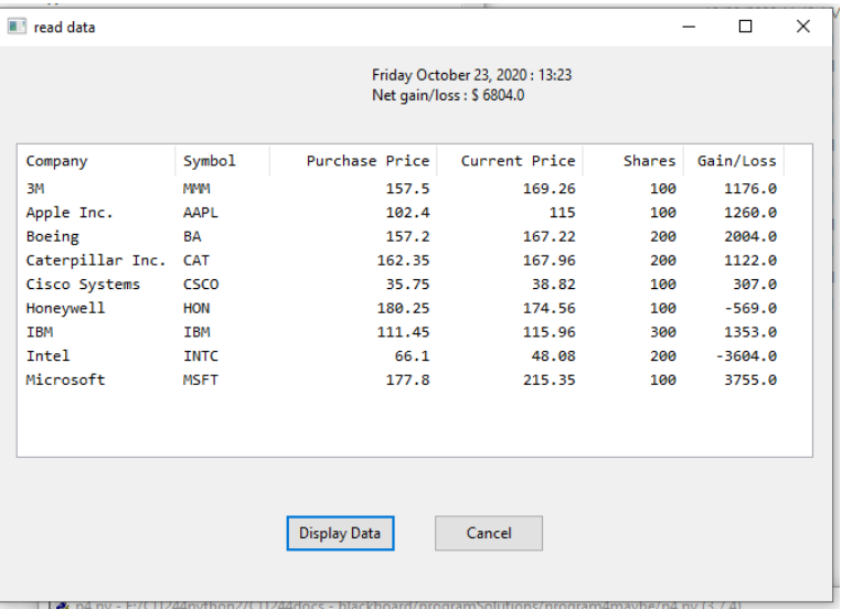 When executed, your program needs to open a wx