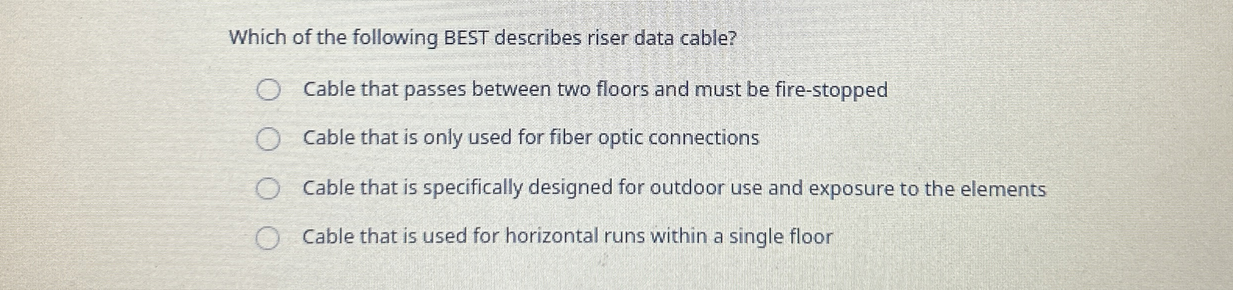 Which of the following BEST describes riser data