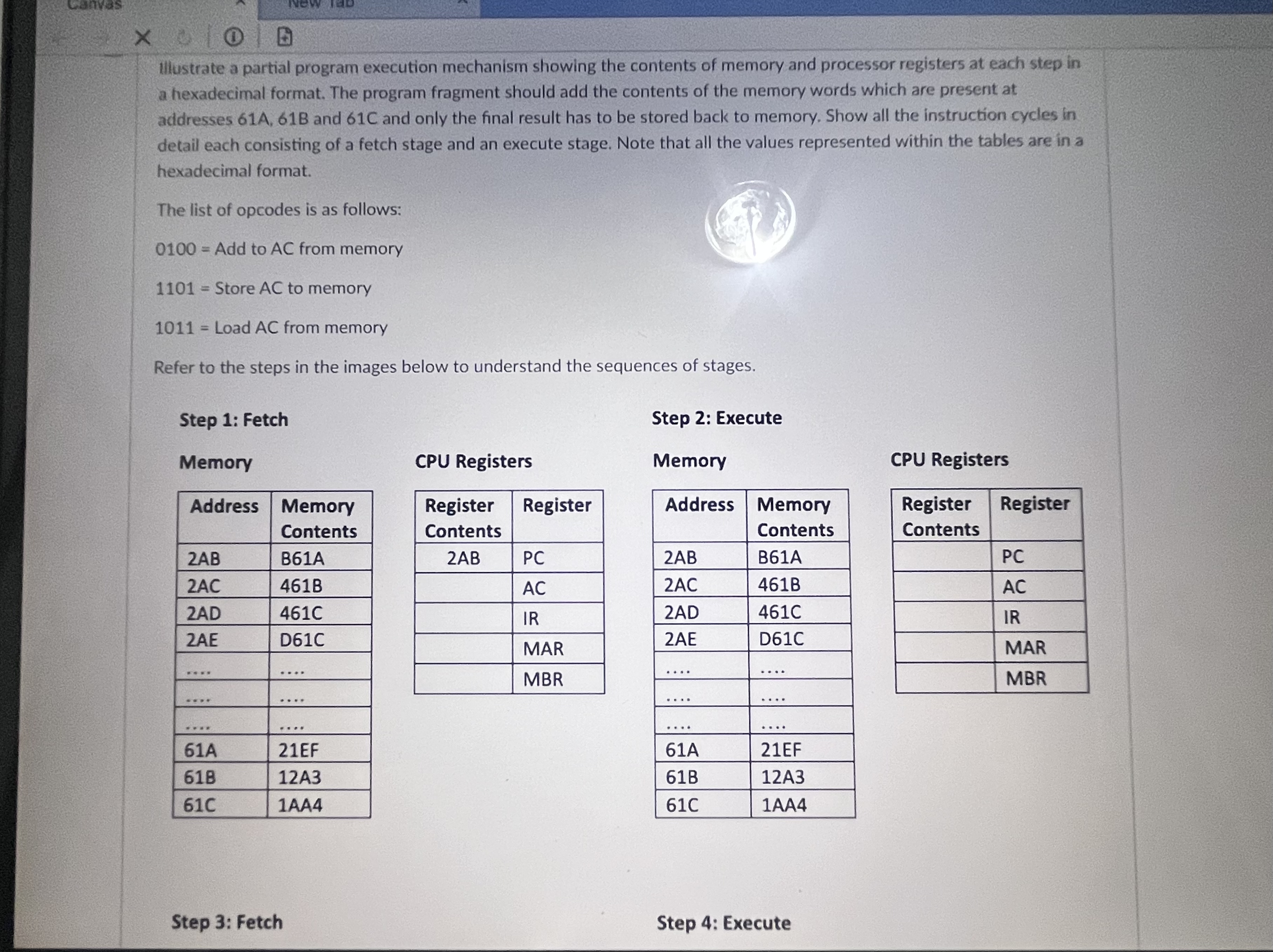 llustrate a partial program execution mechanism