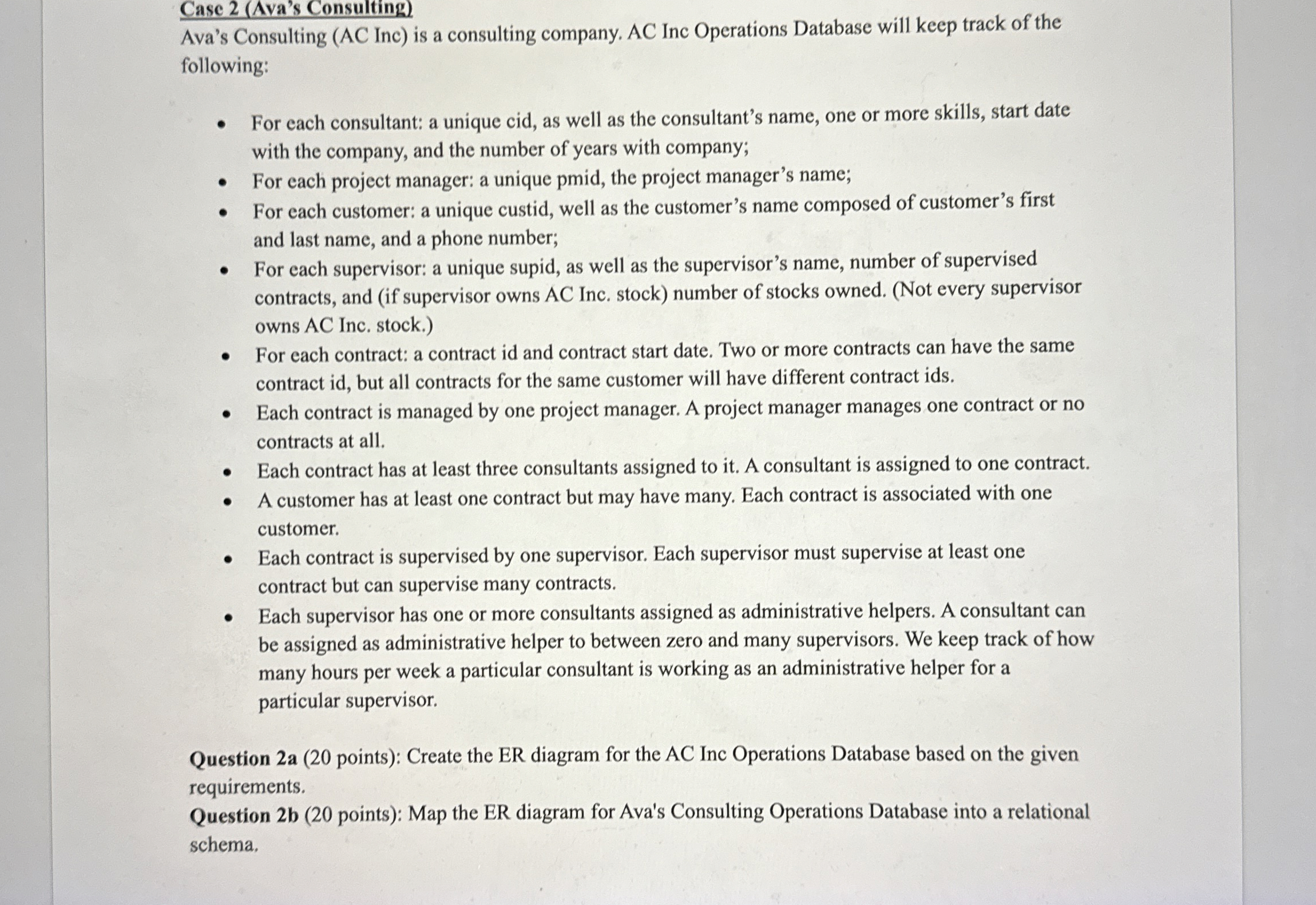 Case 2 ( Ava ' s Consulting ) Ava's Consulting (