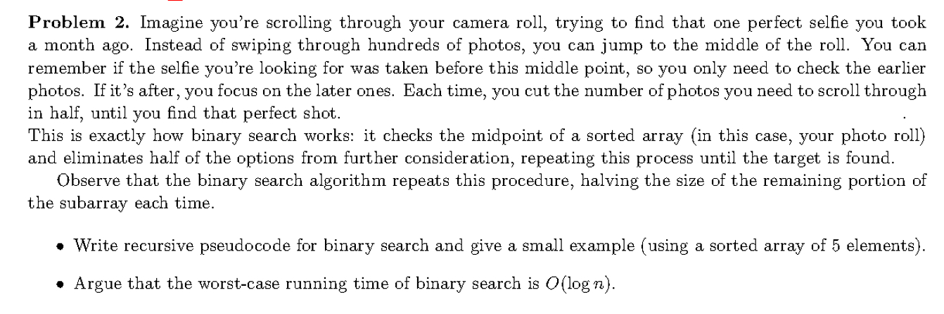 Problem 2 . Imagine you're scrolling through your