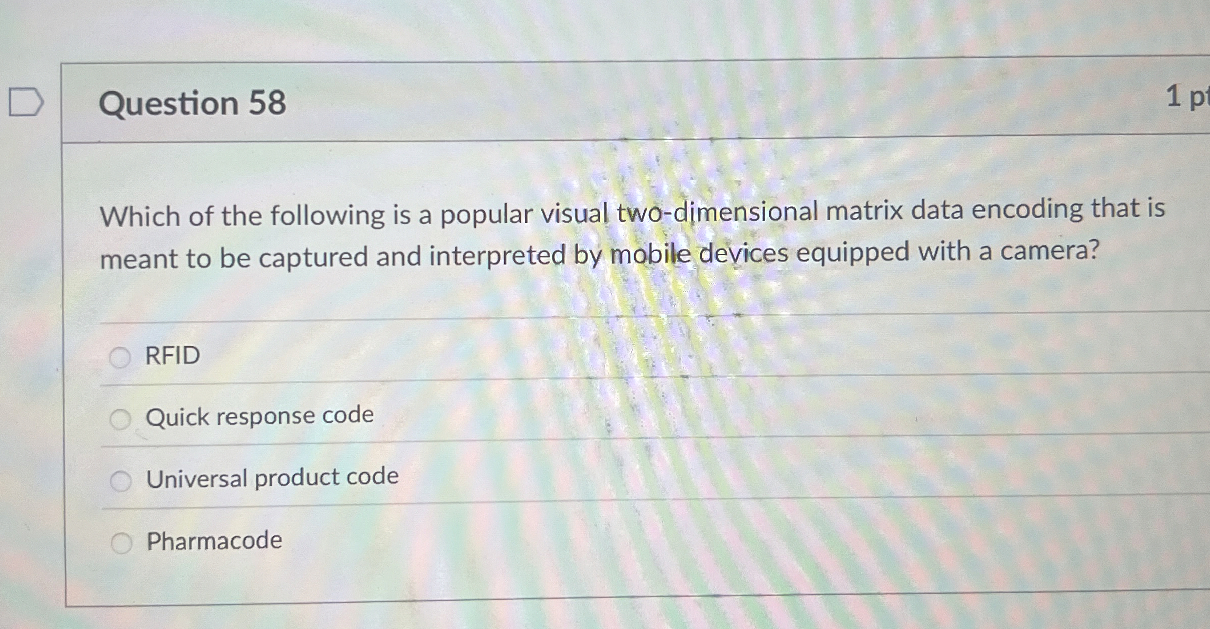 Question 5 8 Which of the following is a popular