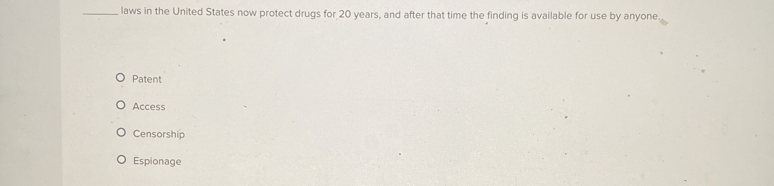 laws in the United States now protect drugs for 2