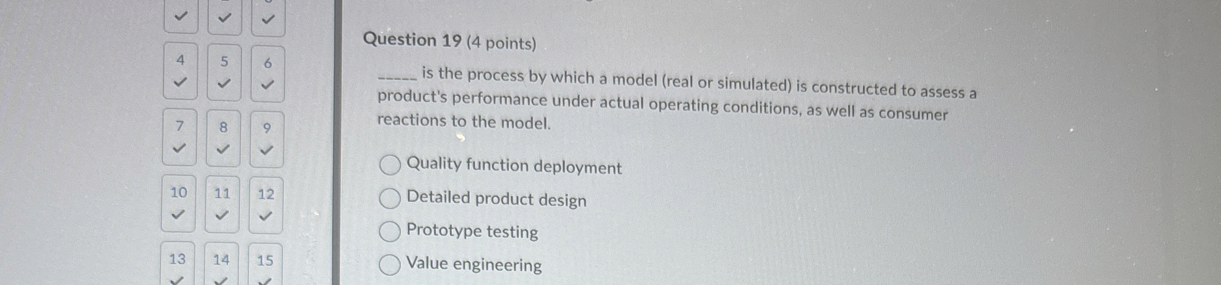 Question 1 9 ( 4 points ) is the process by which