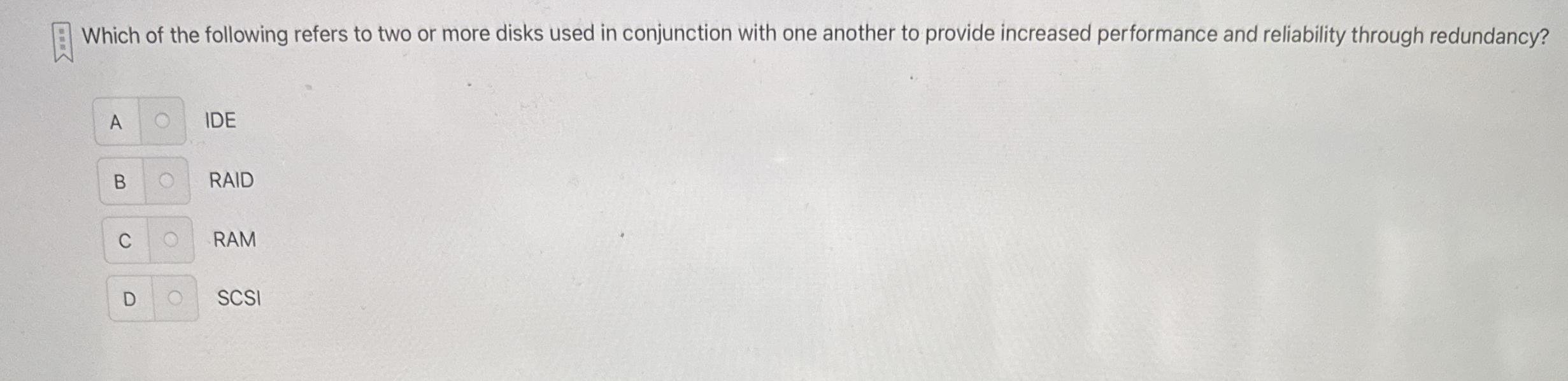 Which of the following refers to two or more