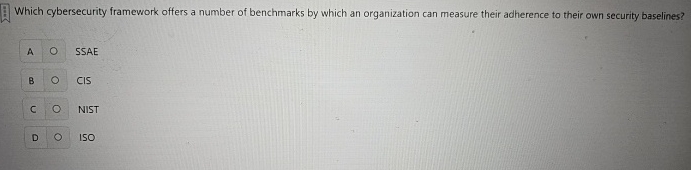 Which cybersecurity framework offers a number of