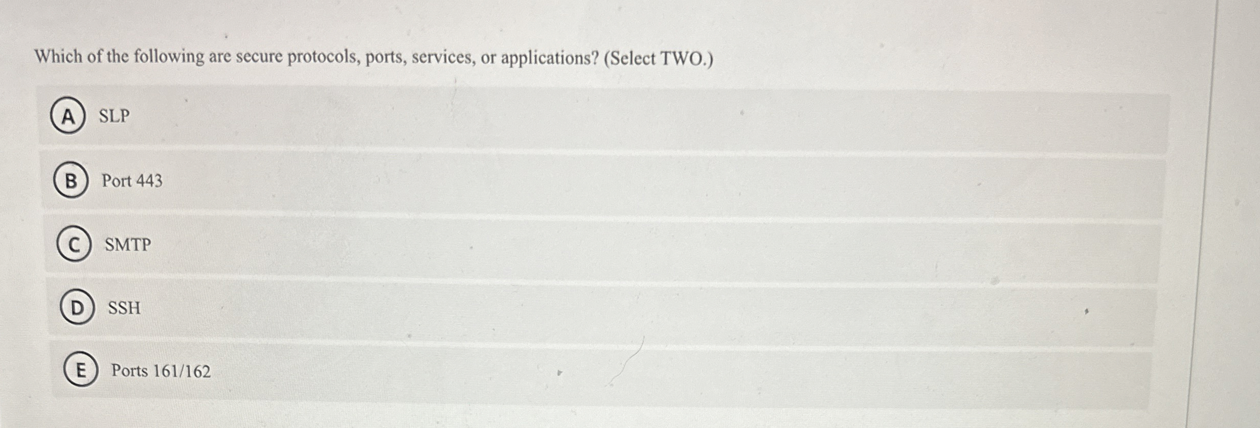 Which of the following are secure protocols,