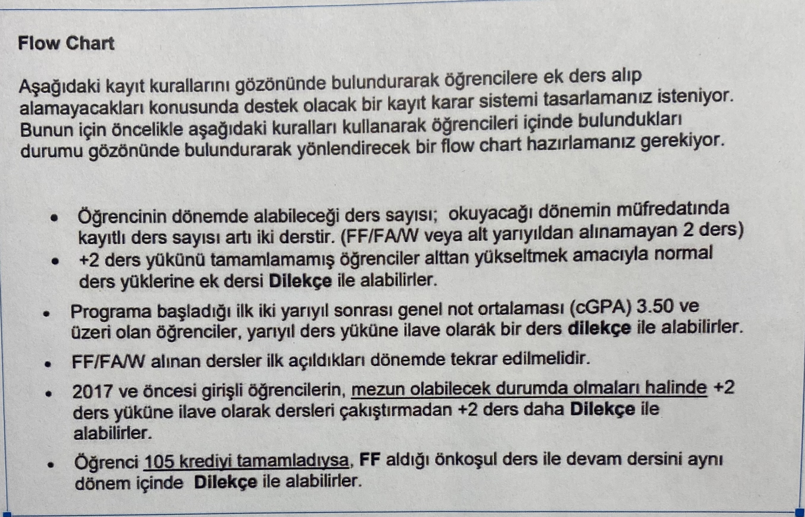 bu sorunun flow chart n iz Flow Chart A a daki