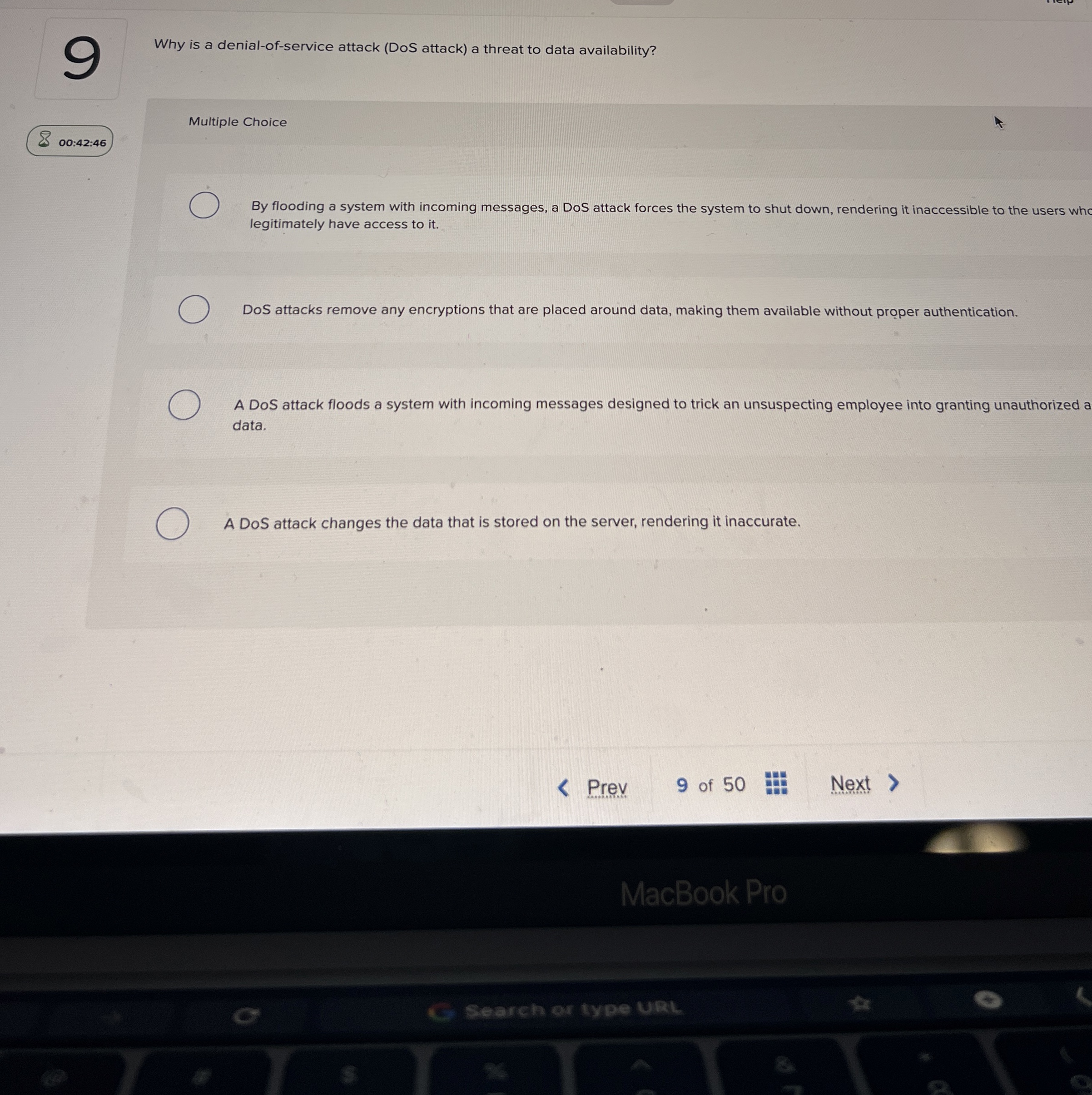 9 Why is a denial - of - service attack ( DoS