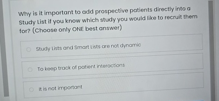 Why is it important to add prospective patients