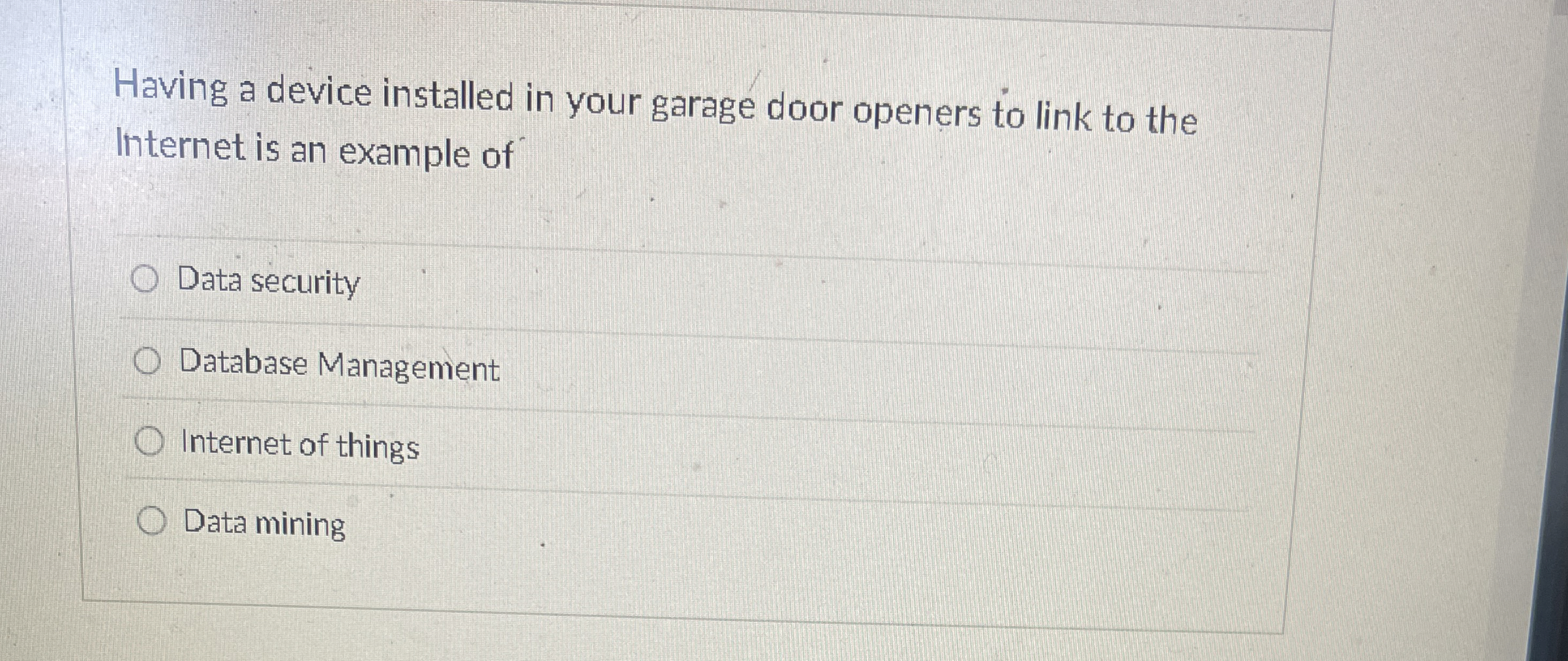 Having a device installed in your garage door