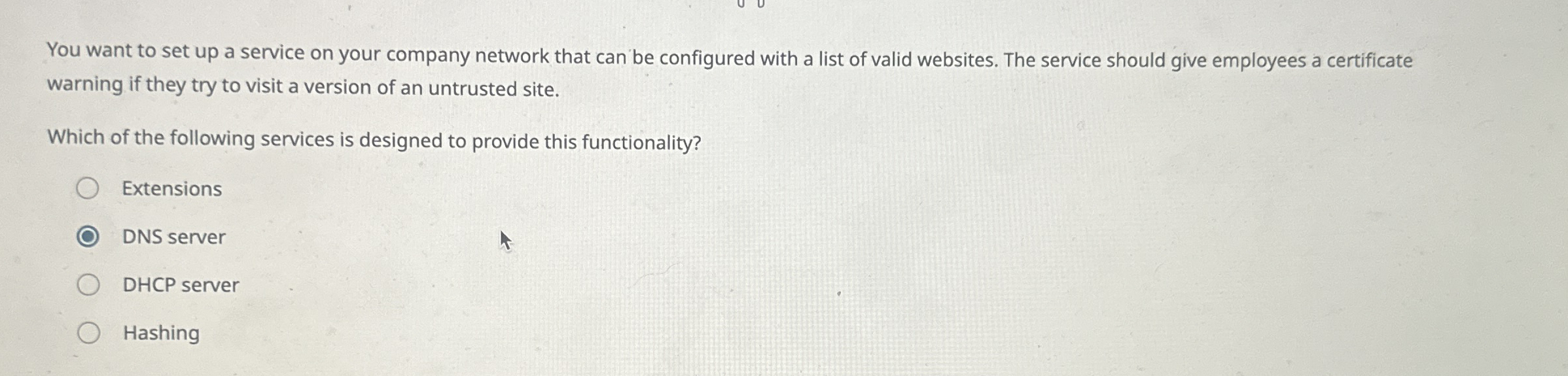 You want to set up a service on your company