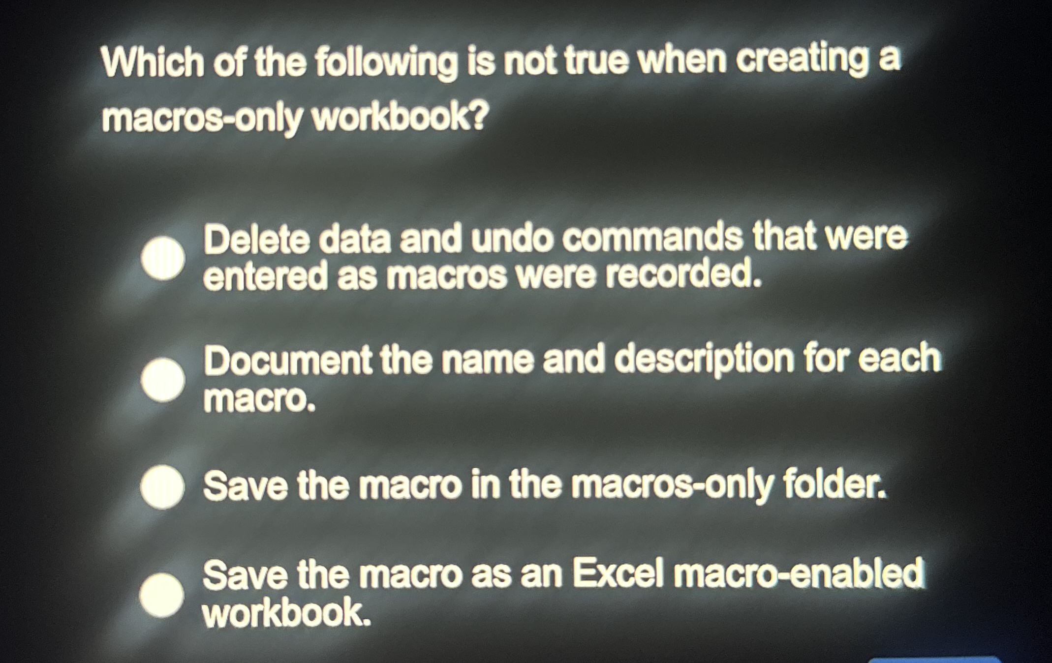 Which of the following is not true when creating