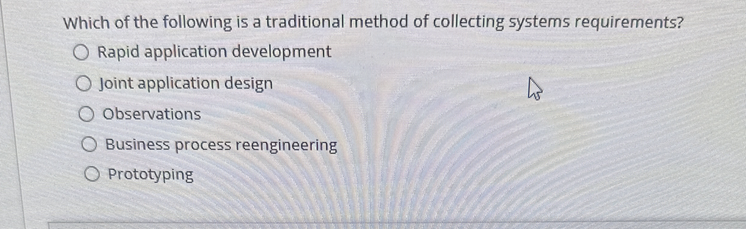 Which of the following is a traditional method of