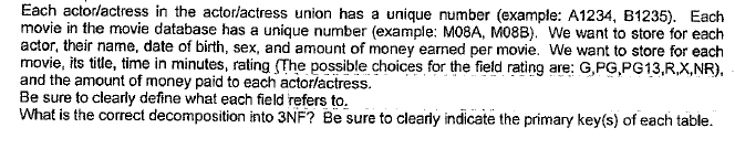 Each actor / actress in the actor / actress union