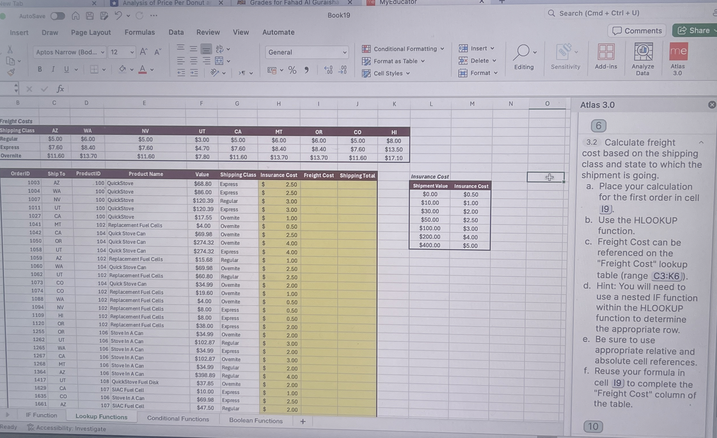 Atlas 3 . 0 3 . 2 Calculate freight cost based on