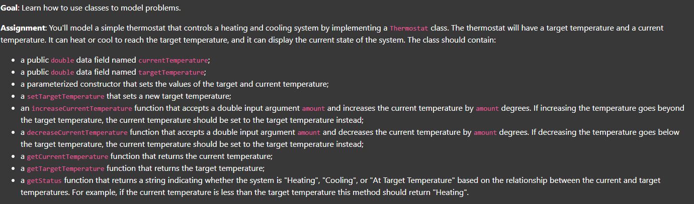 Goal: Learn how to use classes to model problems.